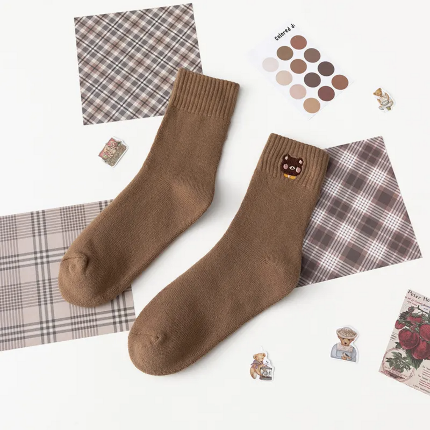 Cozy Home Socks - Busy Ferns