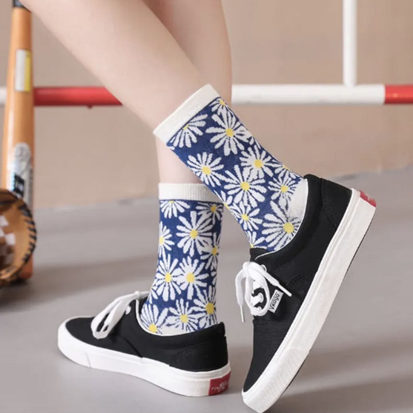 All Over Flower Socks - Busy Ferns