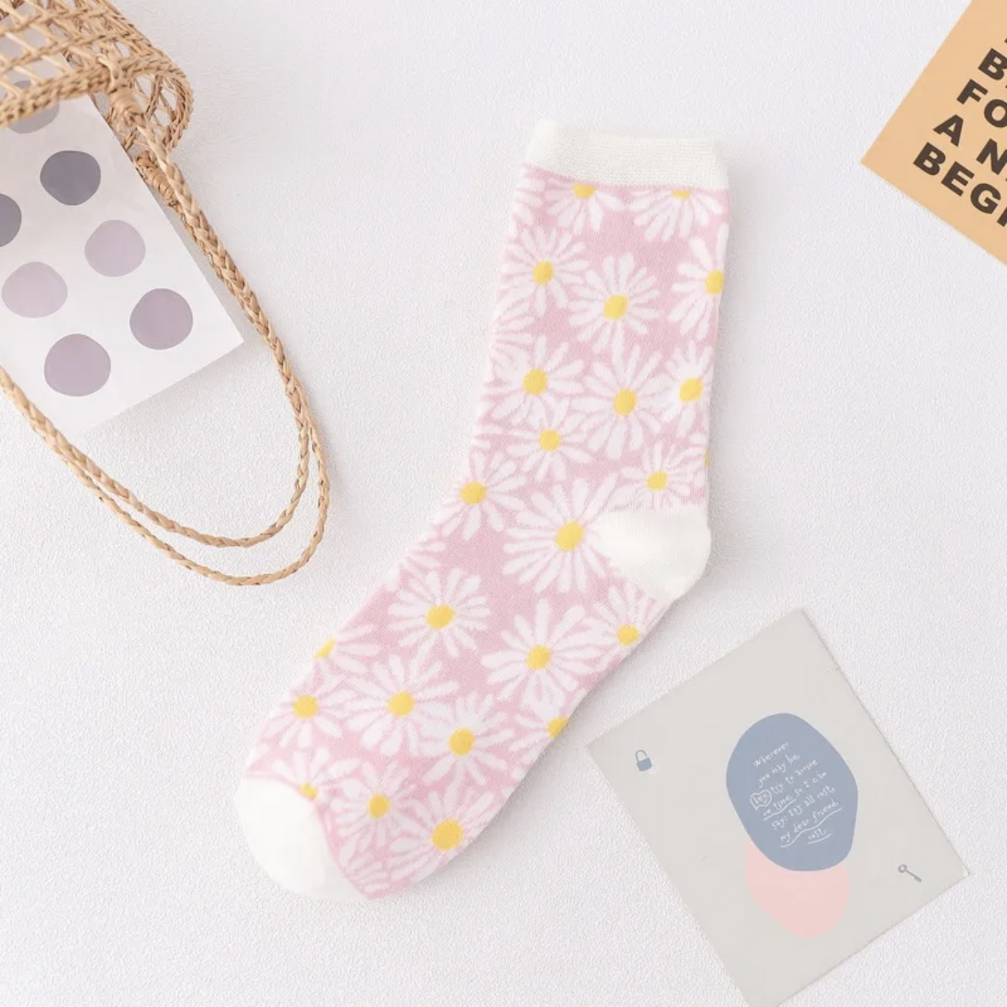 All Over Flower Socks - Busy Ferns