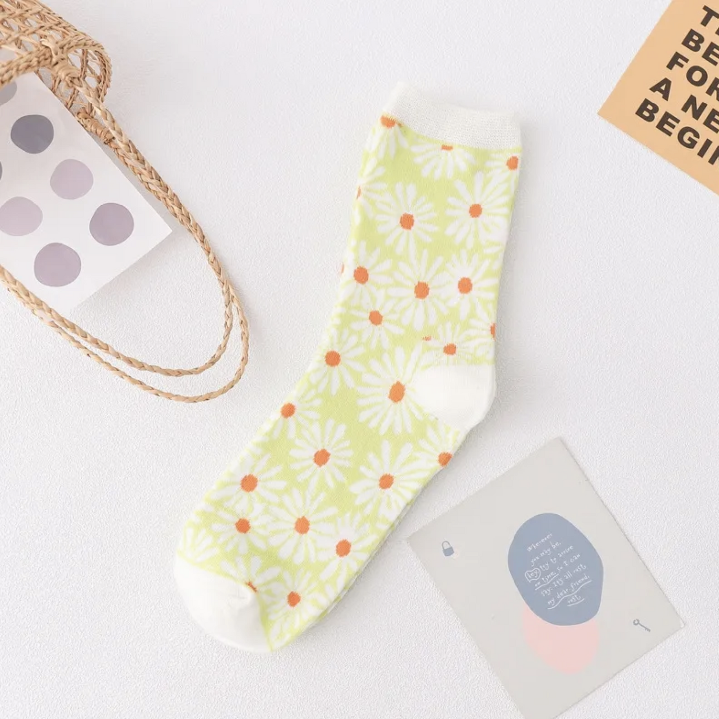 All Over Flower Socks - Busy Ferns