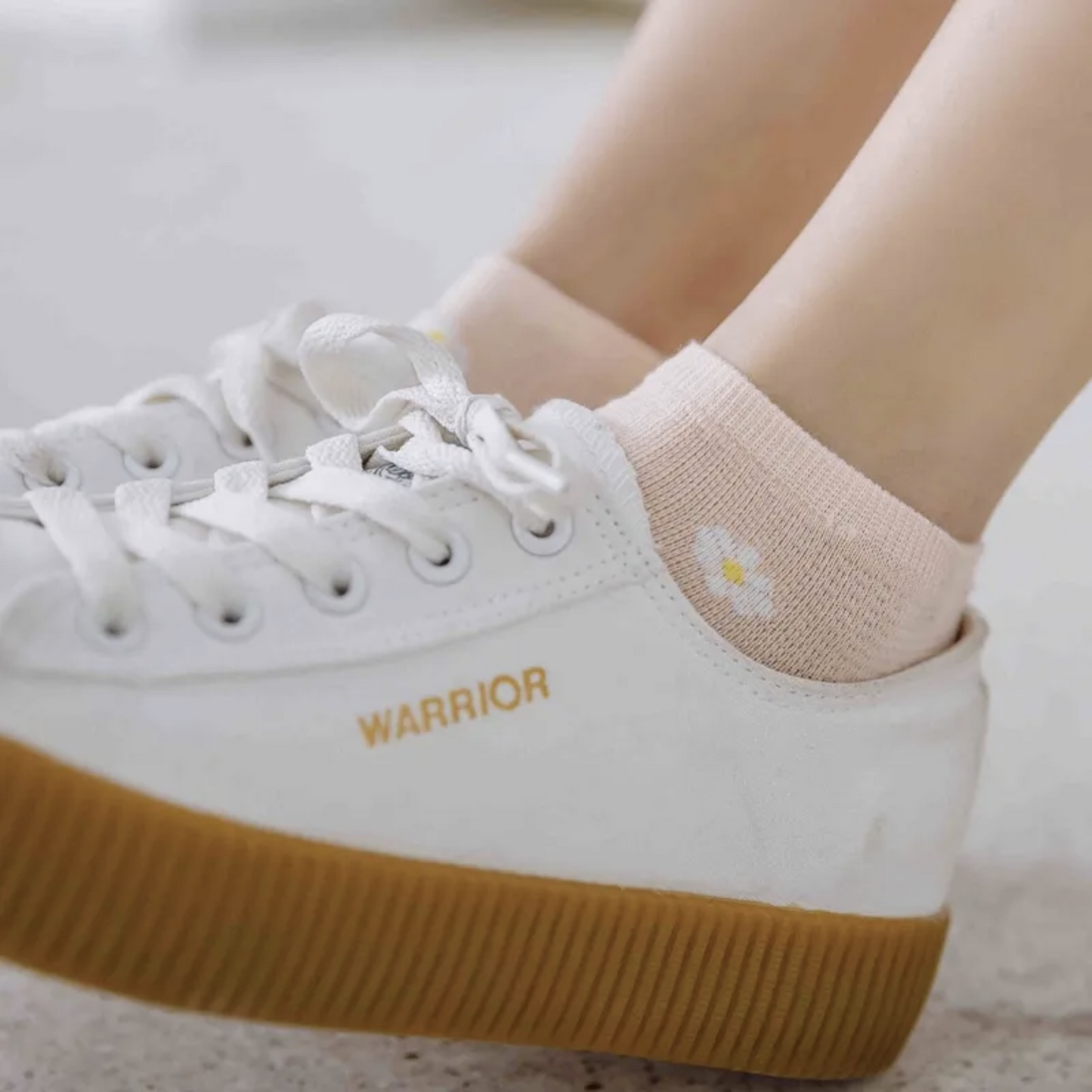 Flower Ankle Sock - Busy Ferns