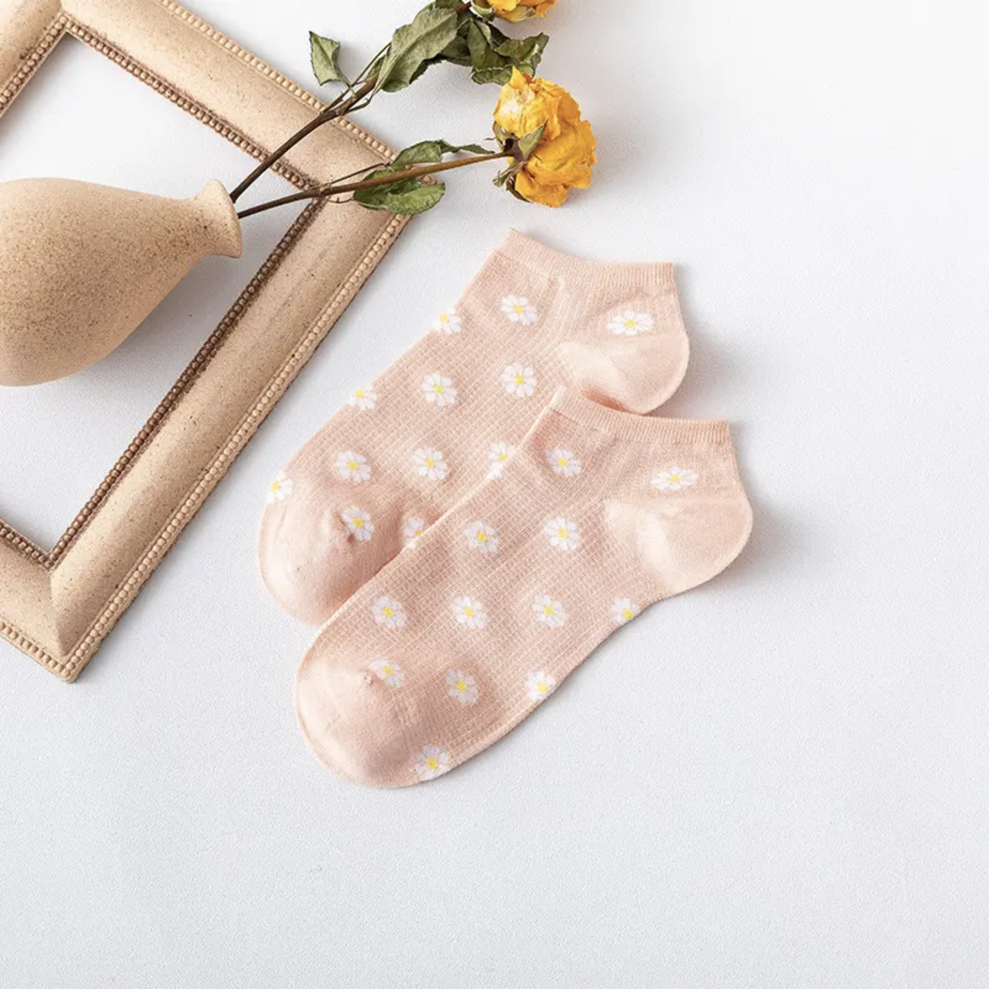 Flower Ankle Sock - Busy Ferns