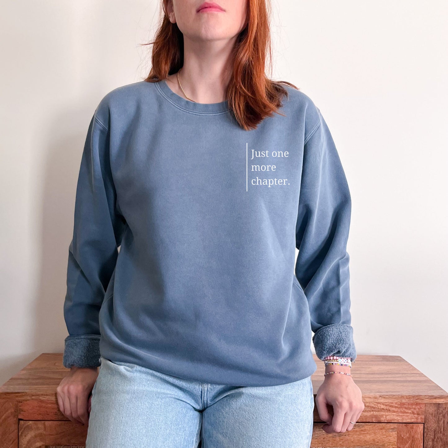 Just One More Chapter Sweater - Busy Ferns