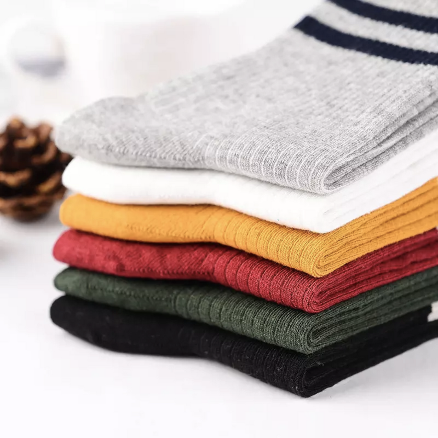 Classic Stripe Socks - Busy Ferns