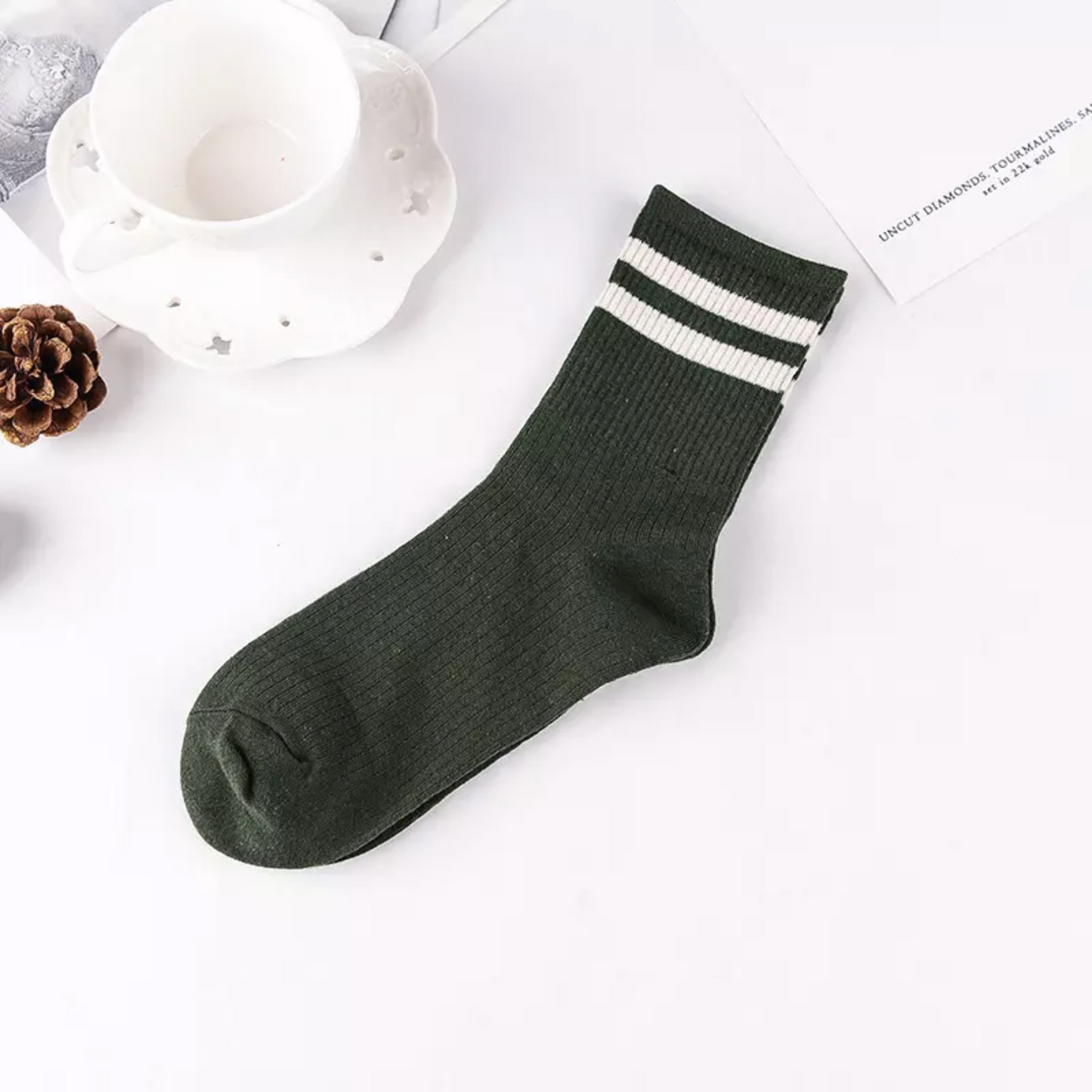 Classic Stripe Socks - Busy Ferns