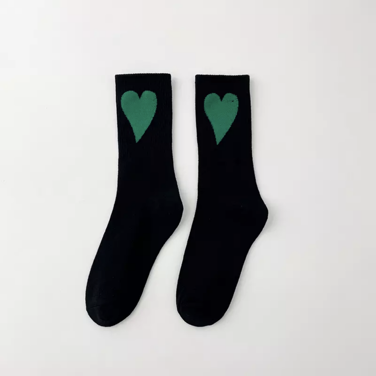 Colourful Heart Socks - Busy Ferns