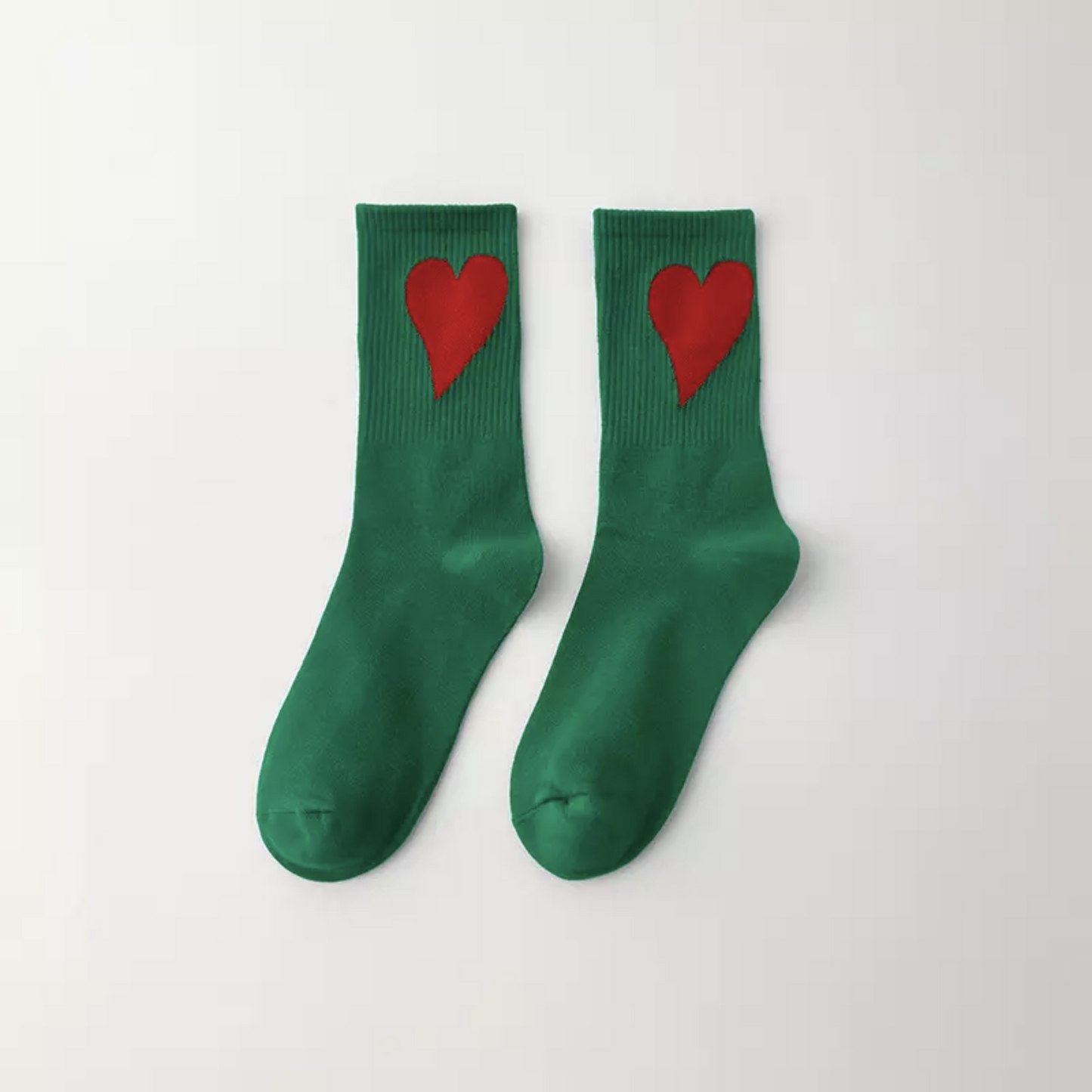 Colourful Heart Socks - Busy Ferns