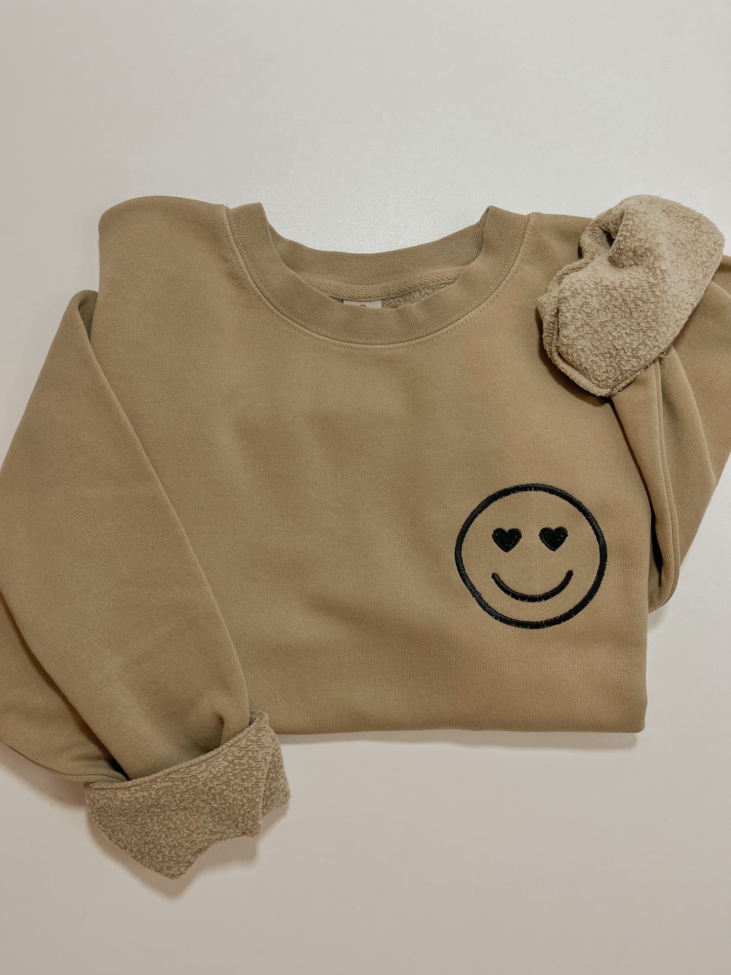 Heart Eyes Embroidered Sweater - Busy Ferns