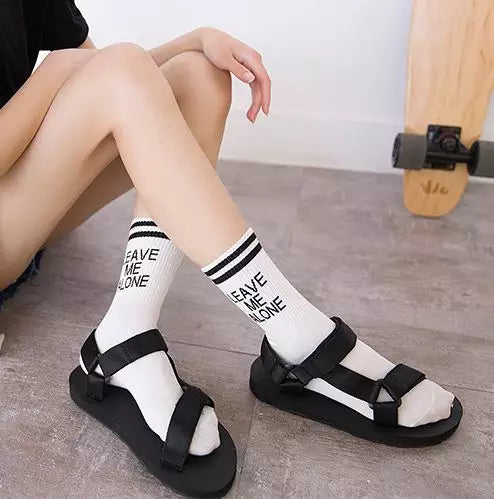 Leave Me Alone Socks - Busy Ferns