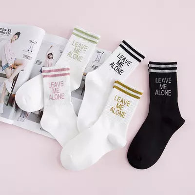 Leave Me Alone Socks - Busy Ferns
