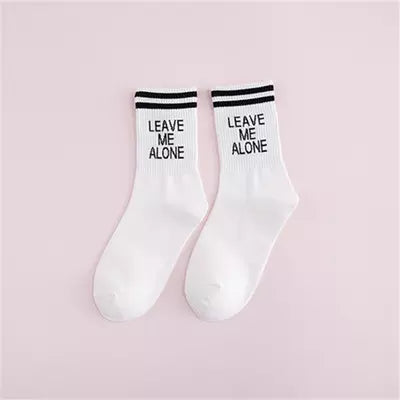 Leave Me Alone Socks - Busy Ferns