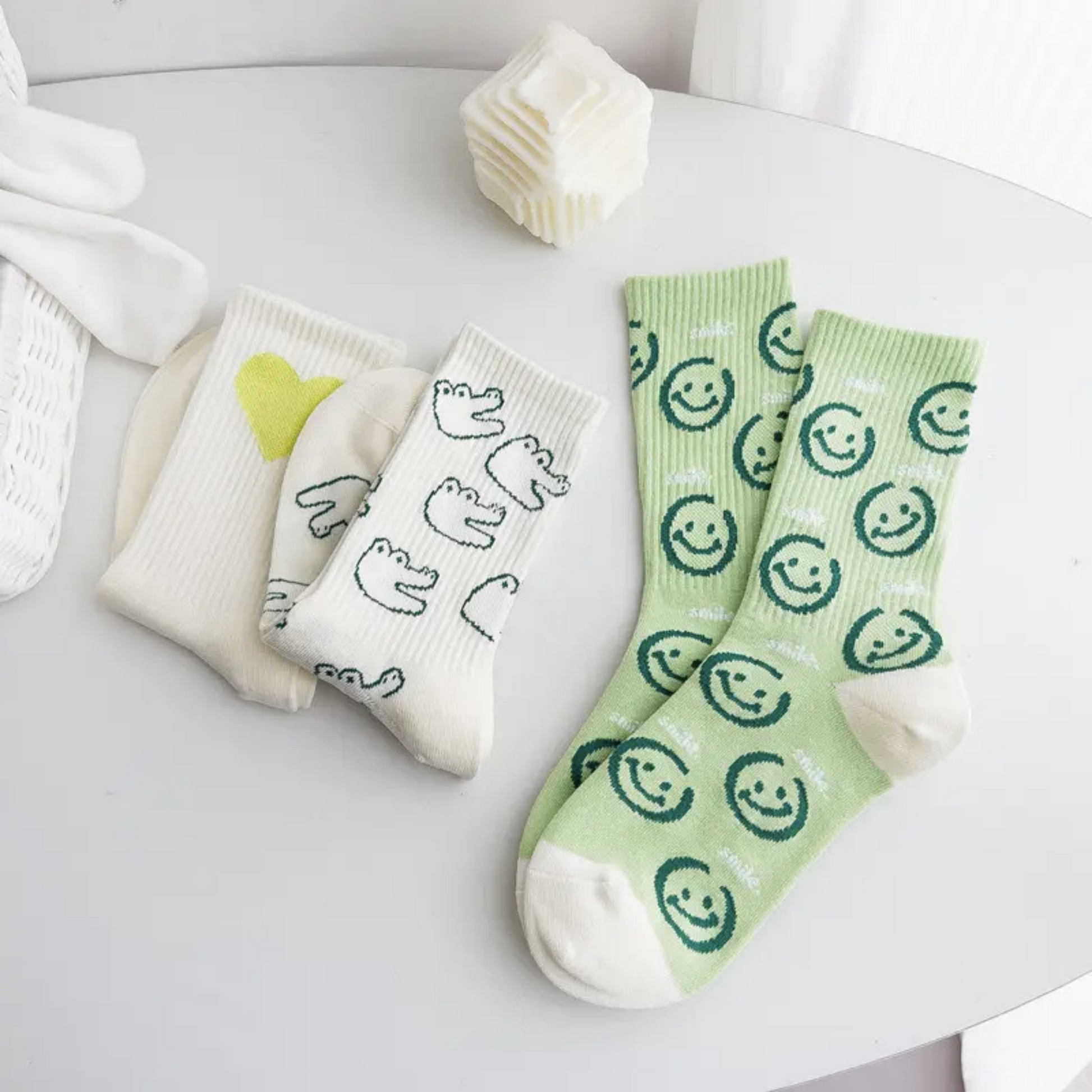 Crocodile Happy Socks - Busy Ferns