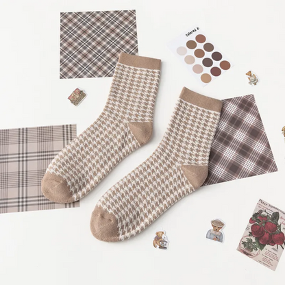 Cozy Home Socks - Busy Ferns