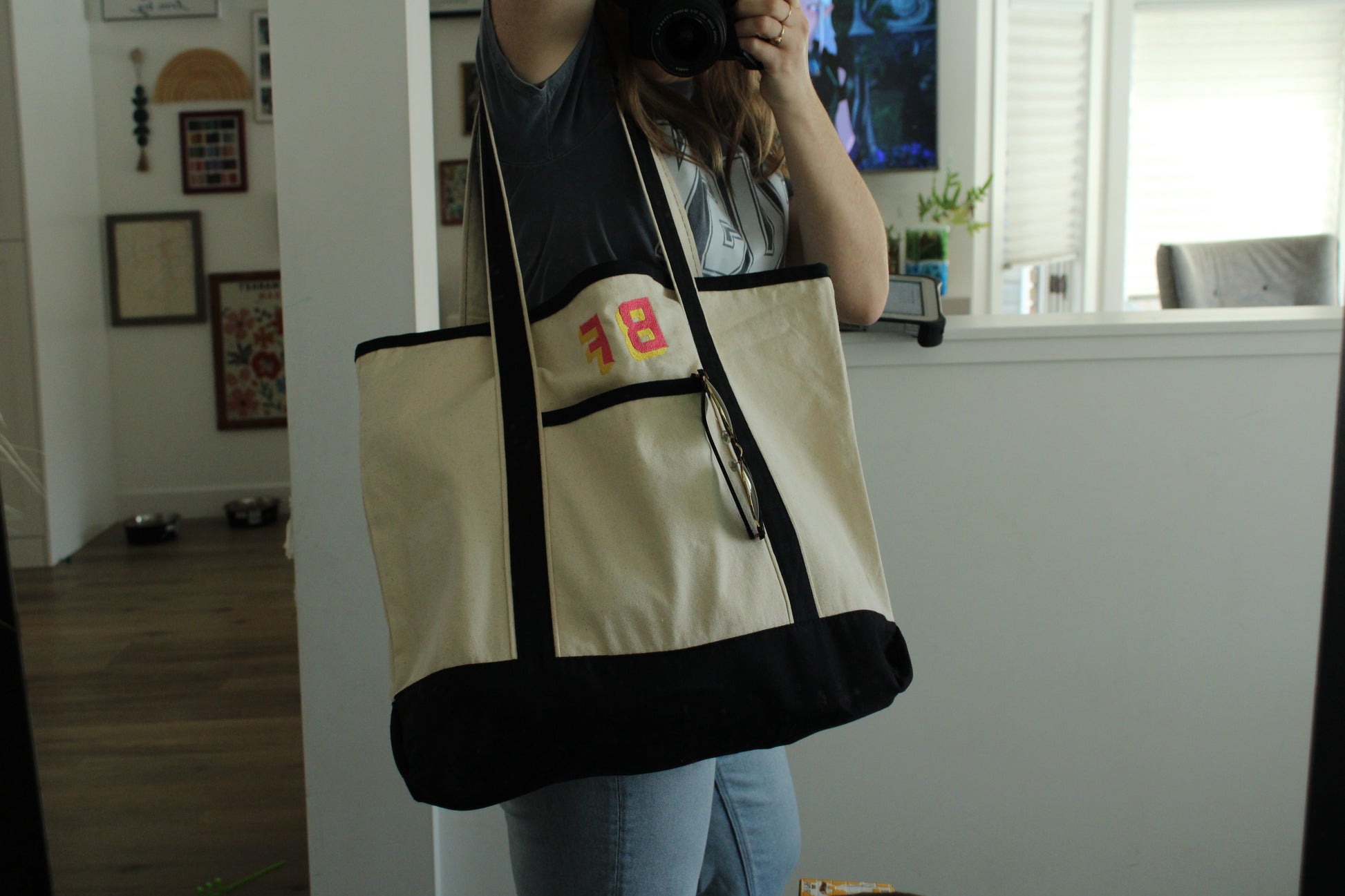 Personalized Tote Bag - Busy Ferns