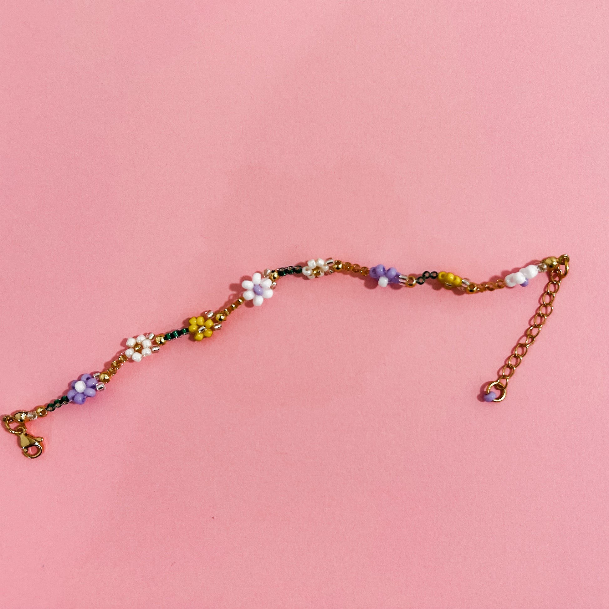 Daisy Beaded Chain Bracelets - Busy Ferns