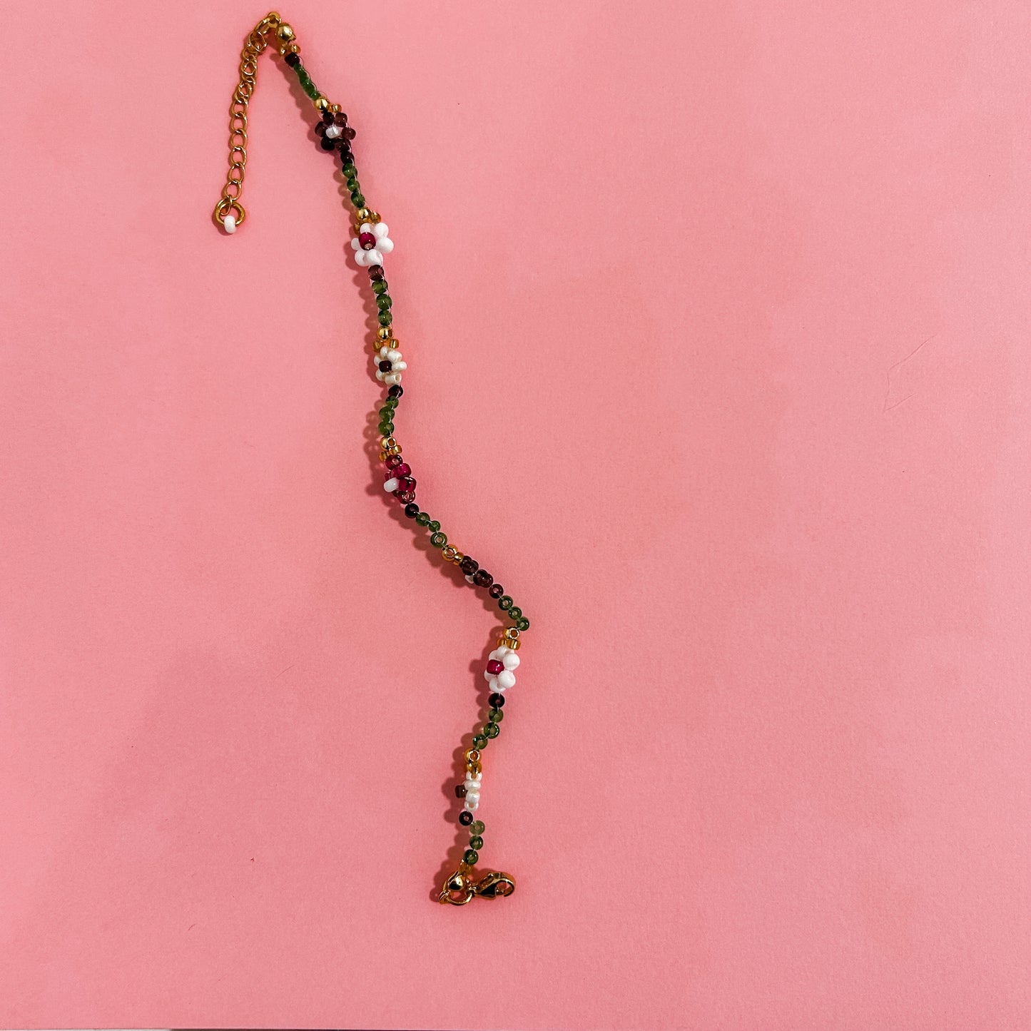 Daisy Beaded Chain Bracelets - Busy Ferns