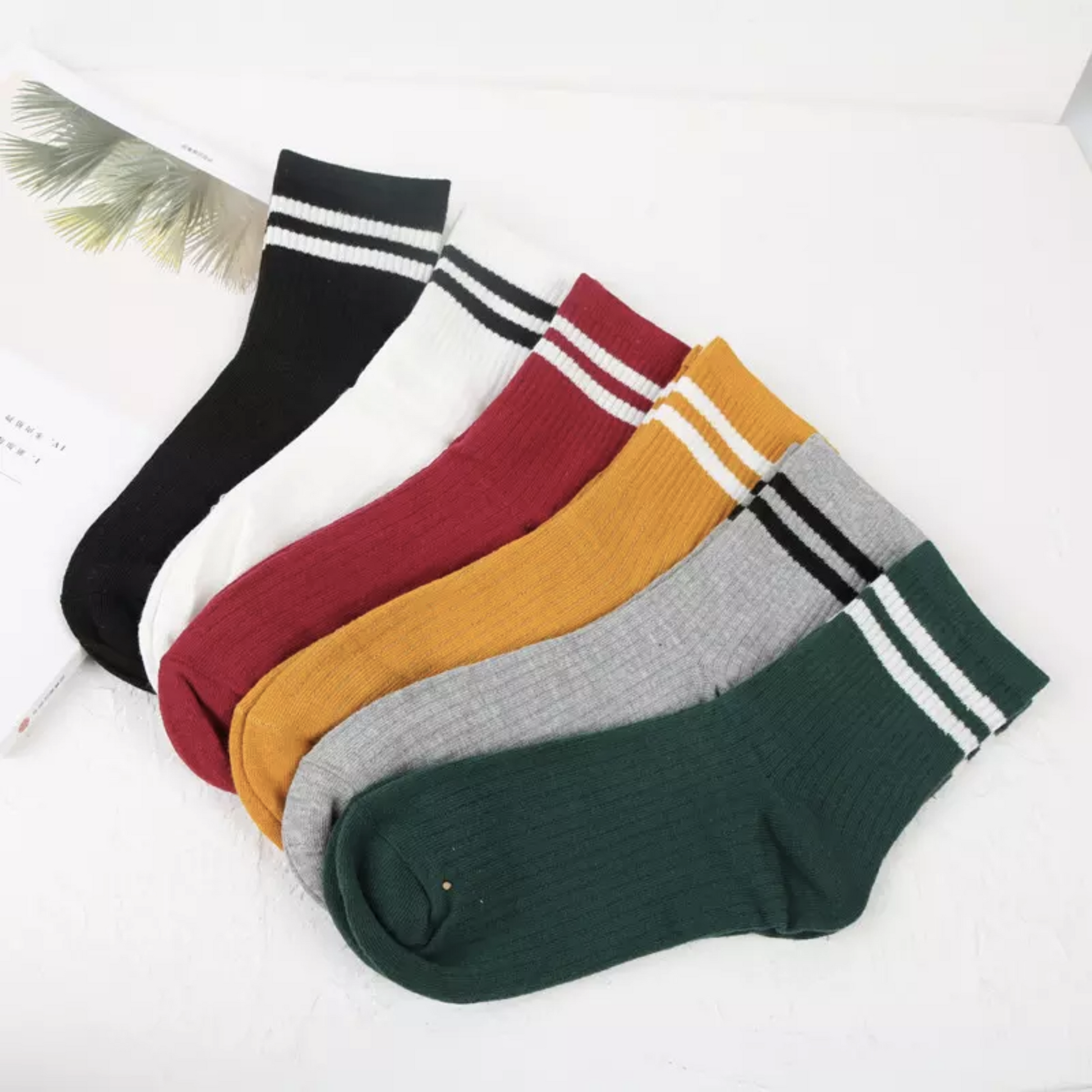 Classic Stripe Socks - Busy Ferns