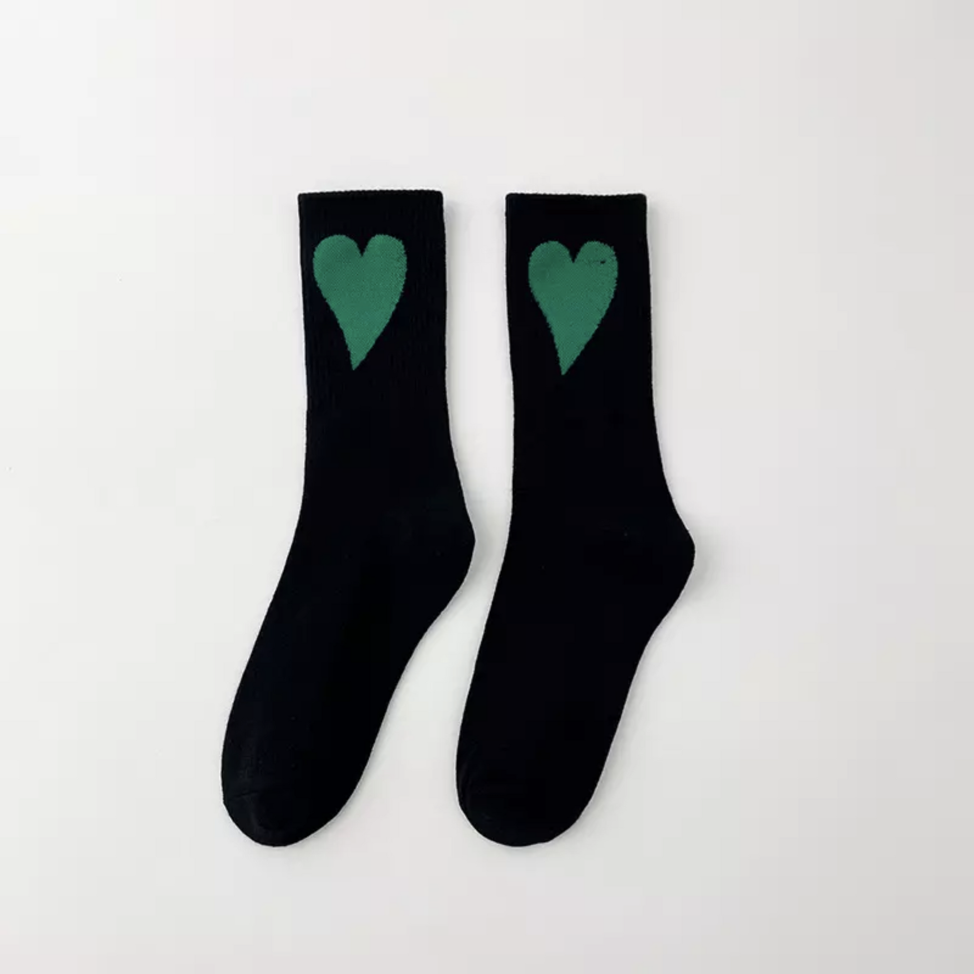 Colourful Heart Socks - Busy Ferns