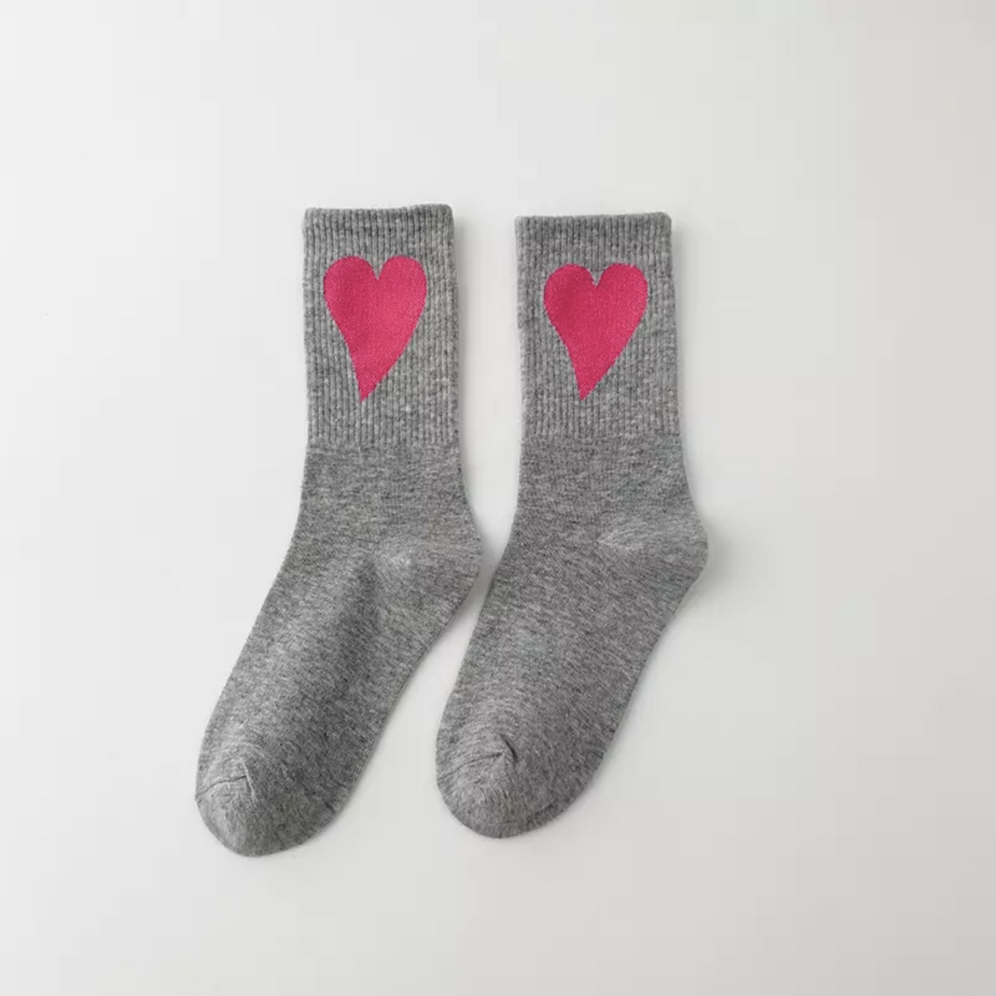 Colourful Heart Socks - Busy Ferns