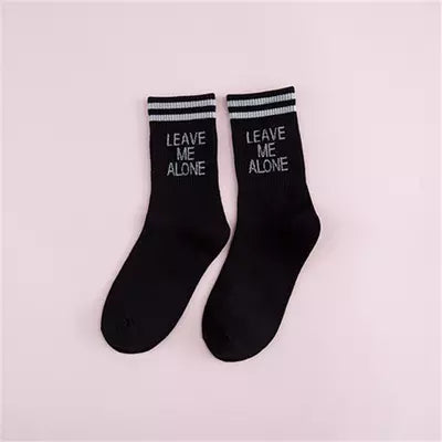Leave Me Alone Socks - Busy Ferns