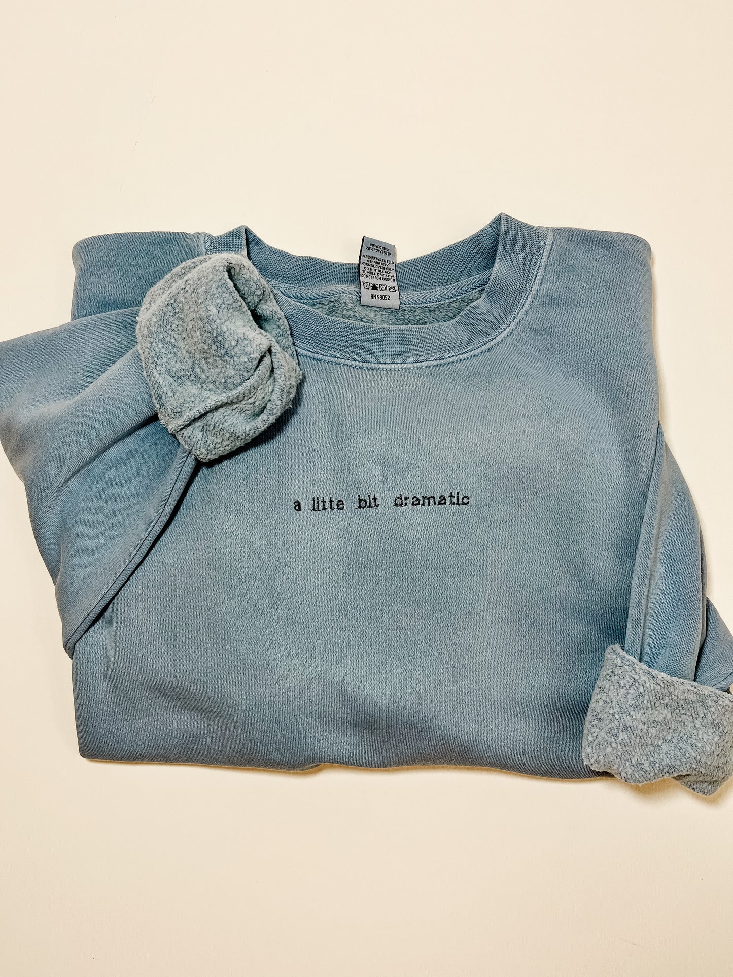 A Little Bit Dramatic Embroidered Sweater - Busy Ferns