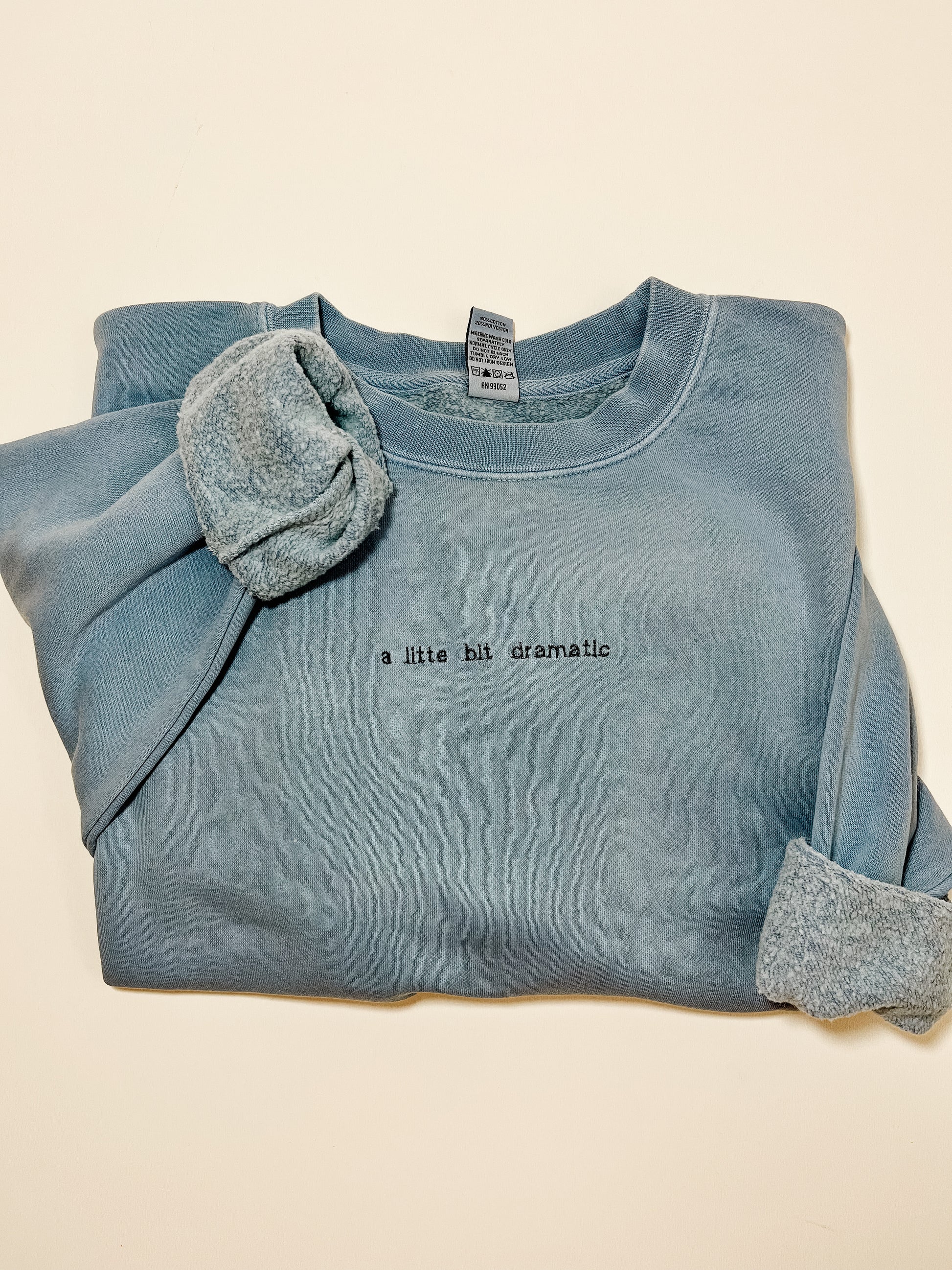 A Little Bit Dramatic Embroidered Sweater - Busy Ferns