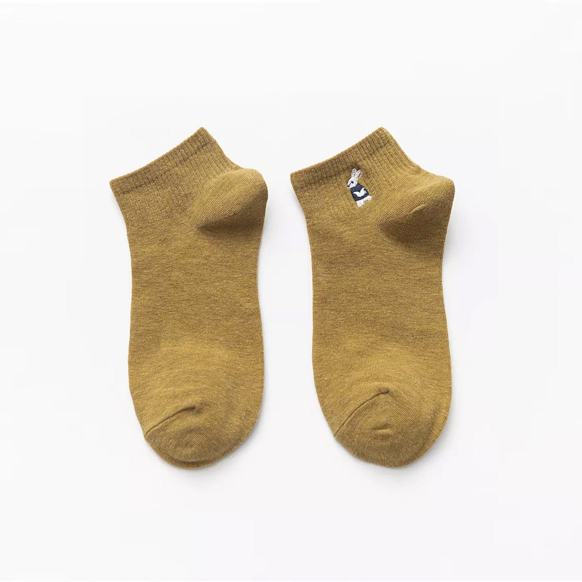 Embroidered Animals Socks - Busy Ferns