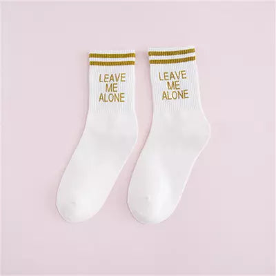 Leave Me Alone Socks - Busy Ferns