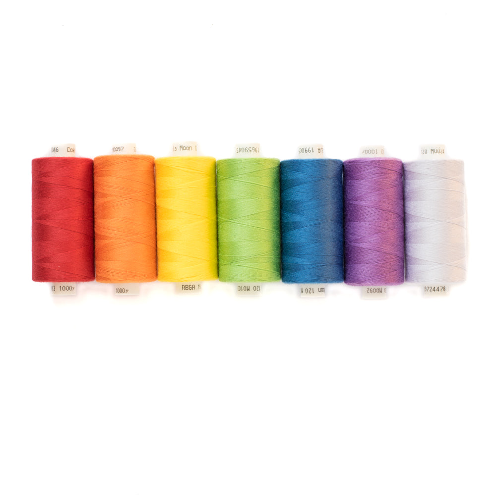 Rainbow Colour Embroidery - Busy Ferns